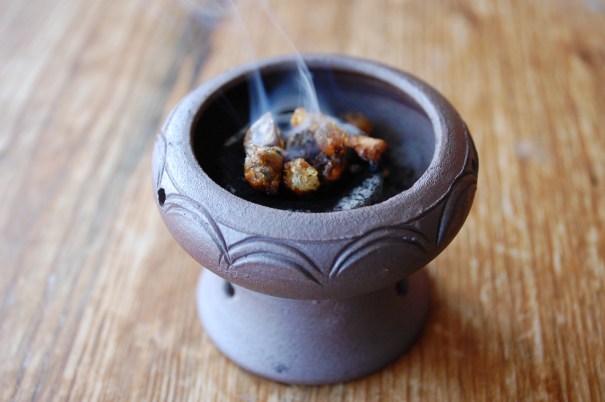 Myrrh Gum Burning